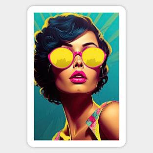 Yellow sunglasses Sticker